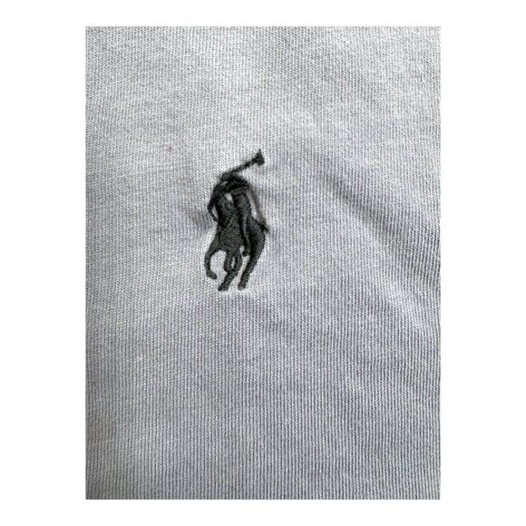 Lot of 2 Polo Ralph Lauren Mens V-Neck T-Shirts LG Gray & Blue Cotton Blend Logo - Picture 6 of 8